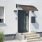 Copertina Vordach 100x60cm negru/maro [en.casa] HausGarden Leisure