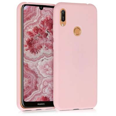 Husa TPU pentru Huawei Y6 2019, Roz , Liquid Silicone foto