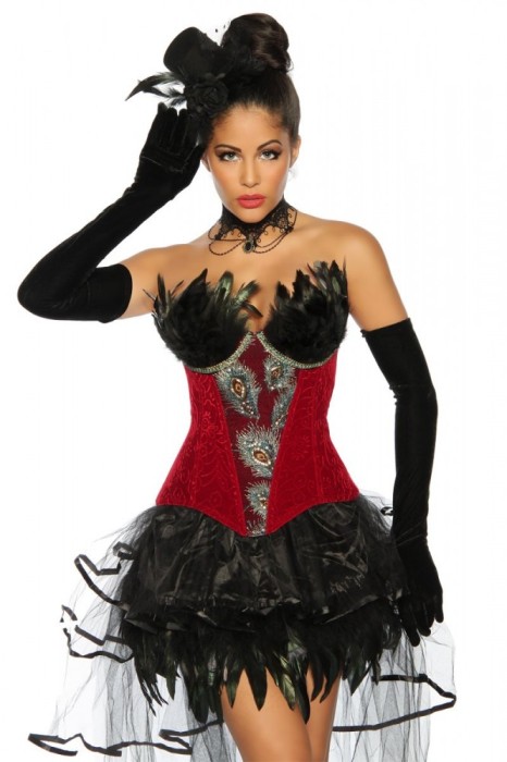 Burlesque Corset Catifea#