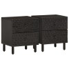 VidaXL Noptiere, 2 buc., negru, 40x33x46 cm, lemn masiv de mango 356818
