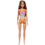 Papusa Barbie, La plaja in costum de baie, Tropical Pink, HXX50