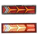 Set 2 Lampi Auto LED Spate, Universale, pentru Remorca, Camion si Trailer, utilaje agricole, 24V, Functii Semnalizare, Pozitie, STOP, 46x13cm, rosu ga