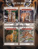 Timbre Djibouti 2019, Tigri pe Bloc Nou, Colectie Straine, Tema Animale Salbatice, Valoare Numismatica, Ideal Investitie, Raritate Filatelica