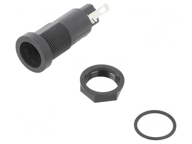 Clemă siguranțe cilindrice 10A 250V neagră