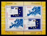 Cumpara ieftin RO 2008 LP 1802a &quot;Europa 2008-Scrisoarea&quot;, bloc 2 serii-colita 425II , MNH, Nestampilat