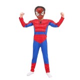 Cumpara ieftin Costum Spiderman Copii 3-5 Ani, 100-110 cm, Rosu, Poliester, cu Masca - Ideallstore - Aniversare, Petrecere