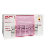 FOLTENE PHARMA Tratament pentru păr și scalp pentru femei 12 flacoane x 6 ml și șampon &icirc;ntăritor pentru păr 200 ml