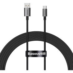 Cablu alimentare si date Baseus Superior, Fast Charging Data Cable pt. smartphone, USB la USB Type-C 100W, 2m, negru