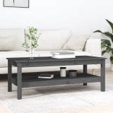 VidaXL Măsuță de cafea, gri, 110x50x40 cm, lemn masiv de pin