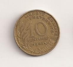 Moneda Franta - 10 Centimes 1968 v2 foto