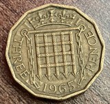 C50 - Moneda foarte veche - Anglia - three pence - 1965