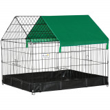 Cusca pentru Iepuri si Rozatoare PawHut, Metal si Tesatura Oxford, 90x75x75cm | Aosom Romania