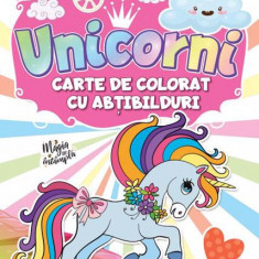Unicorni carte de colorat cu abtibilduri