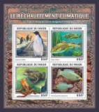 NIGER 2016 - Animalele si incalzirea climei / set complet - colita + bloc MNH, Nestampilat