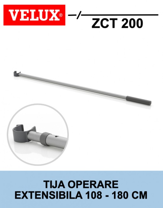Tija telescopica Velux ZCT 200 - lungime reglabila 108-180 cm