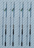 SET 4 Lansete WB fibra plina 2,70m pentru pescuit la dunare 60-180gr Albastre