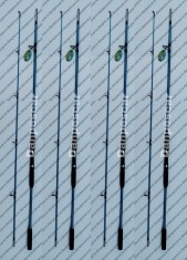 SET 4 Lansete WB fibra plina 2,70m pentru pescuit la dunare 60-180gr Albastre