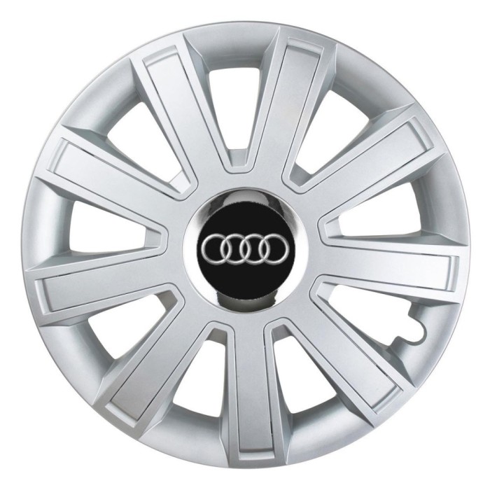Set 4 Capace Roti, potrivite jantelor de R15, pentru Audi, model flash cromat