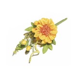 Cumpara ieftin Floare artificiala verde galbena II cm 22.5 H