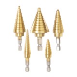 Set trusa Burghie Conice in trepte 5buc 4-35mm, Ingco AKSDS2051