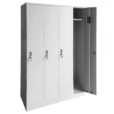 Vestiar metalic Premium 4 usi 1200x500x1800 mm (LxlxH), Neasamblat, PLUS