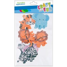 Stickere autoadezive animale salbatice hartie gumata,12 bucati set