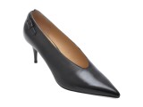 Pantofi eleganti EPICA PREMIUM negri, 618D, din piele naturala