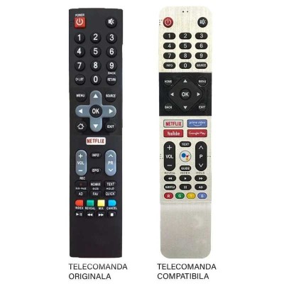 Telecomanda compatibila pentru televizor Utok U40FHD5 U43UHD1 U50UHD1 U55UHD1 ER 1292-N MFY 1282 (362-3) foto