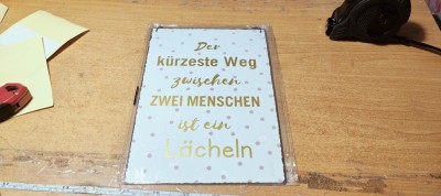 Tabla cu vorba germana foto