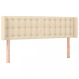 Cumpara ieftin Tablie de pat cu aripioare crem 147x16x78/88 cm textil