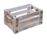 Ladita decorativa din lemn cu manere din franghie