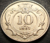 Cumpara ieftin Moneda istorica 10 HELLER - AUSTRIA (Austro-Ungaria), anul 1907 * cod 4090 A, Europa