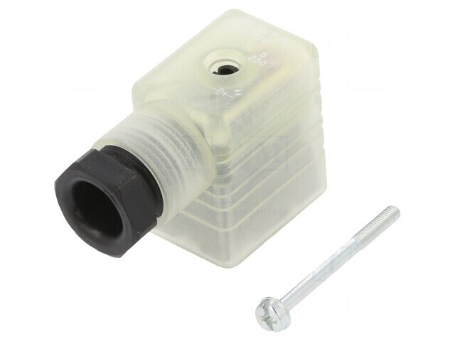 Conector cu Valvă Mufă Format B 11mm Mamă 3 PIN 90&deg;