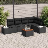 Cumpara ieftin Set de canapele pentru grădină 6 pcs Negru
