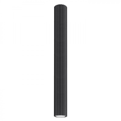 Lampă De Tavan Karbon Negru Din Aluminiu, 1 Bec Tub Minimalist De Interior foto