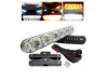 Lumini de zi LED auto cu semnalizare, 18W, 10-30V DC, Alb+Galben, 170mm, rezistente la apa, soc, vibratii