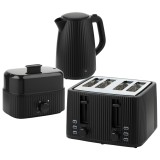 HOMCOM Fierbător rapid 1,7 L și set toaster cu 4 felii, fierbător pentru 6 ouă cu indicator luminos Negru | Aosom Romania