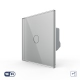 Cumpara ieftin Intrerupator Wi-Fi touch Livolo cap scara/cap cruce, gri, seria noua