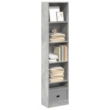 vidaXL Bibliotecă, gri beton, 40x24x176 cm, lemn compozit 857795