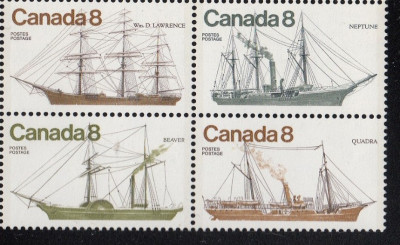 Canada, 1975, corabii, vase, MNH foto