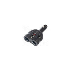 Alimentare auto, mufa pentru bricheta auto, neagra, QOLTEC - 50641