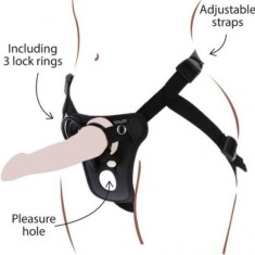 GET REAL - STRAP-ON PLEASURE HARNESS BLACK foto