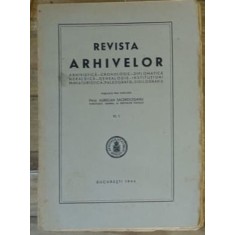 Revista Arhivelor Anul VI Nr. 1, 1944