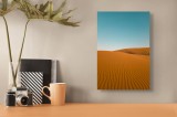 Tablou Canvas, "Sahara sub cer senin", Nisip, Dune, Cer, Albastru, Textura, Linie, Deșert, Soare, Orizont, Silence, 26 x 39 cm, CMCLASS