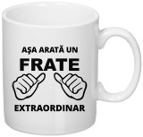 Cana alba personalizata &quot;Asa arata un frate extraordinar&quot;, INOVATIX&reg;. 330ml, Oem