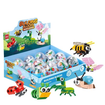 Blocuri construcții, tip lego, model insecte asortate, Deli foto