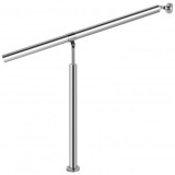 Balustrada inox, 1-2 trepte Vivatechnix, Inaltime 114 cm, lungime 80 cm, pozitii reglabile