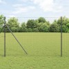 &Icirc;ngrădire cu st&acirc;lpi Gri 1.5 x 10 m Oțel