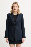 Armani Exchange sacou culoarea bleumarin, un singur rand de nasturi, uni, XW000447 AF12750