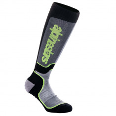 Sosete Moto Alpinestars MX Plus Socks, Negru/Gri/Galben, Marime M